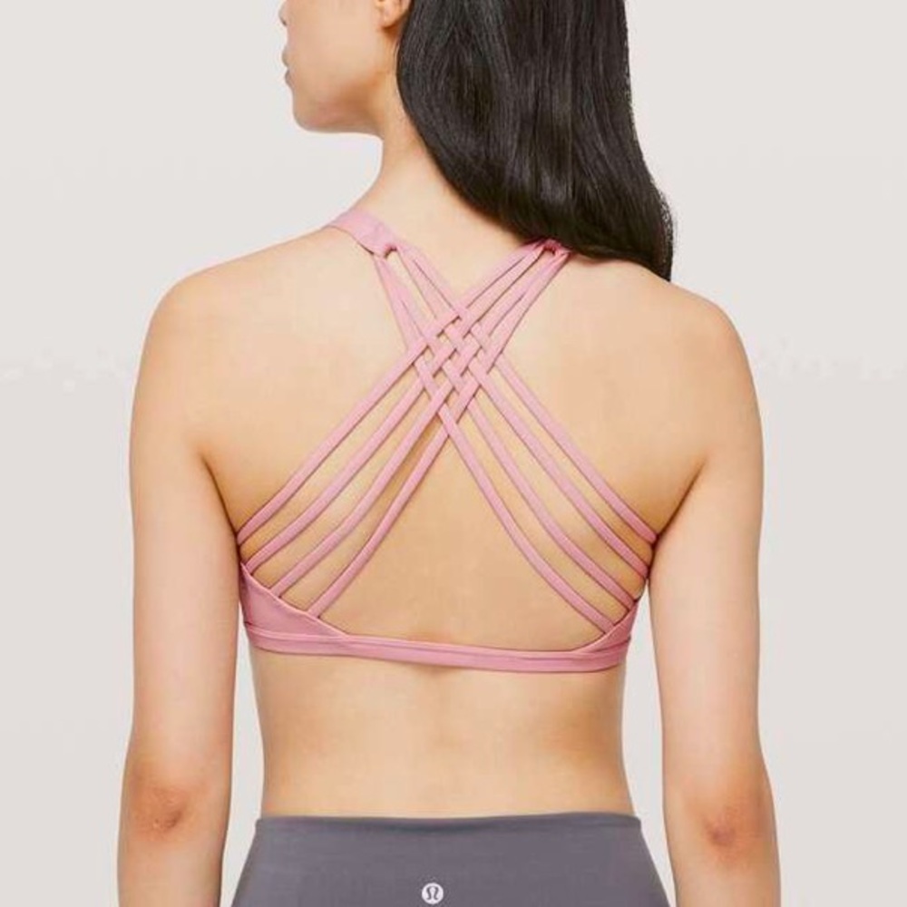 Lululemon Pink Strappy Sports Bra